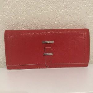L.R.L Gladstone envelope red wallet leather